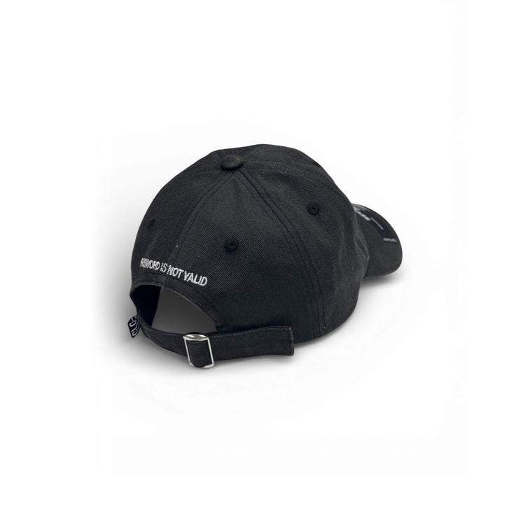 2ND CLOSET “TECHNO“WASHED DAMAGED CAP-WASHED BLACK