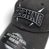 2ND CLOSET “TECHNO“WASHED DAMAGED CAP-WASHED BLACK