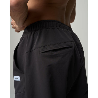 TEAMJOINED TECH POACKETS GYM CARGO PANTS-DARK GREY