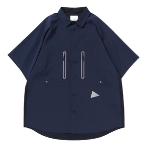 AND WANDER TECH SS SHIRT-NAVY