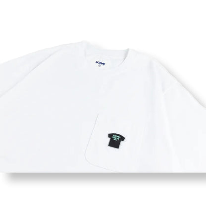 SCENE BY ICE FIRE TEEPRINT_POCTKET TEE-WHITE