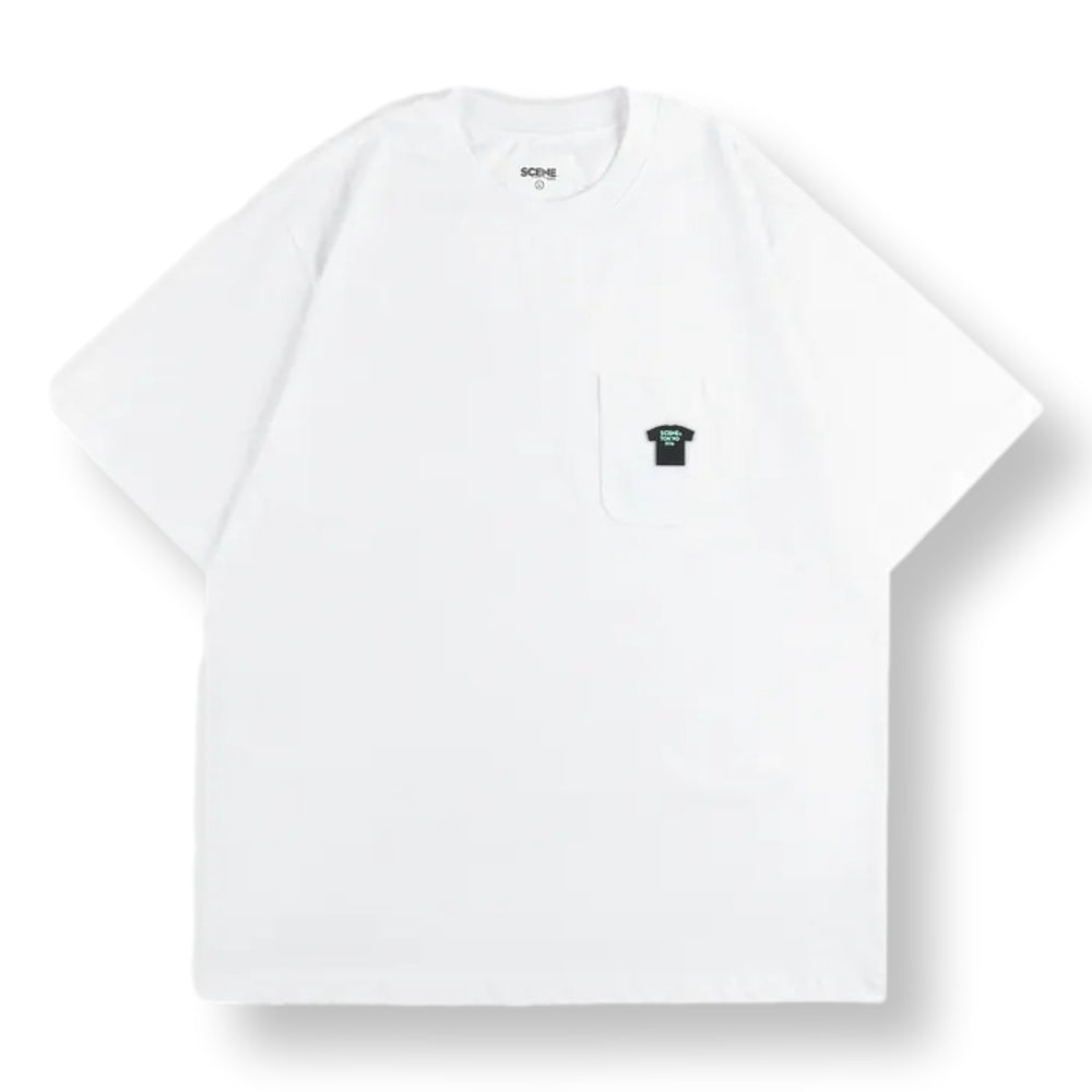 SCENE BY ICE FIRE TEEPRINT_POCTKET TEE-WHITE
