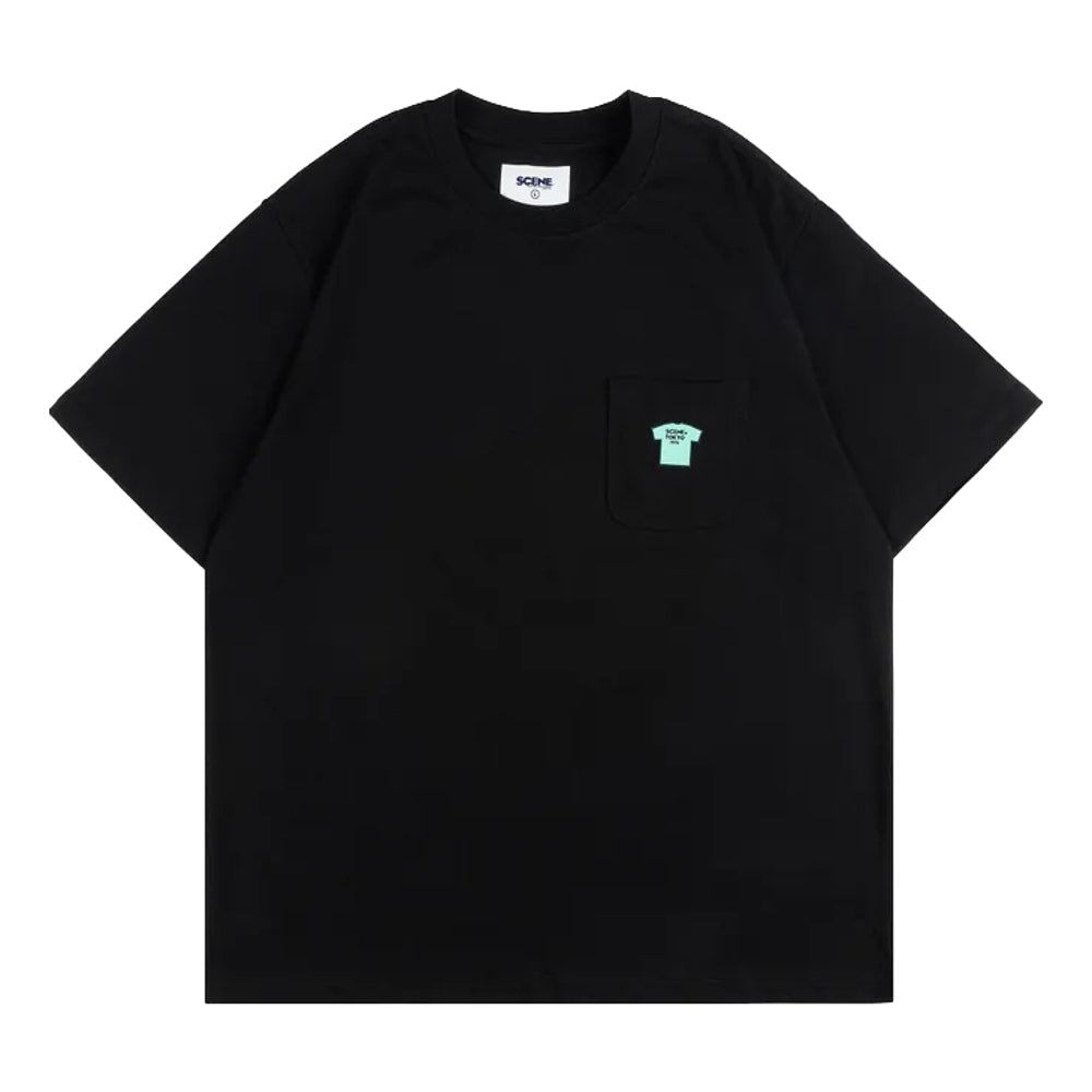 SCENE BY ICE FIRE TEEPRINT_POCTKET TEE-BLACK