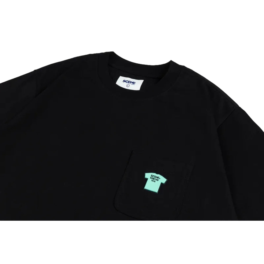 SCENE BY ICE FIRE TEEPRINT_POCTKET TEE-BLACK