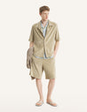 MAISON KITSUNE TERRY RESORT SHIRT-TEA LEAF