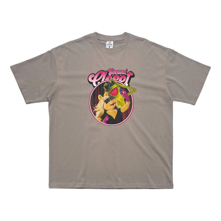 2ND CLOSET THE SHOW MUST GO ON PRINTED T-SHIRT-GREY