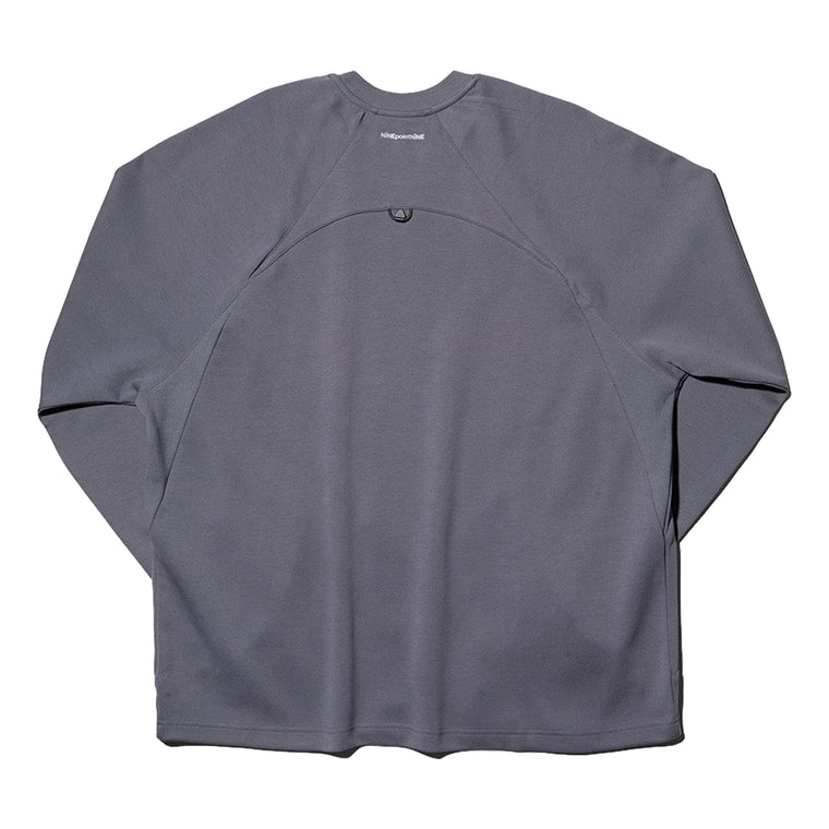NINE POINT NINE SPIRAL TECH PANEL TEE-GREY