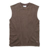 NINE POINT NINE THE SPIRAL TANK TOP-BROWN