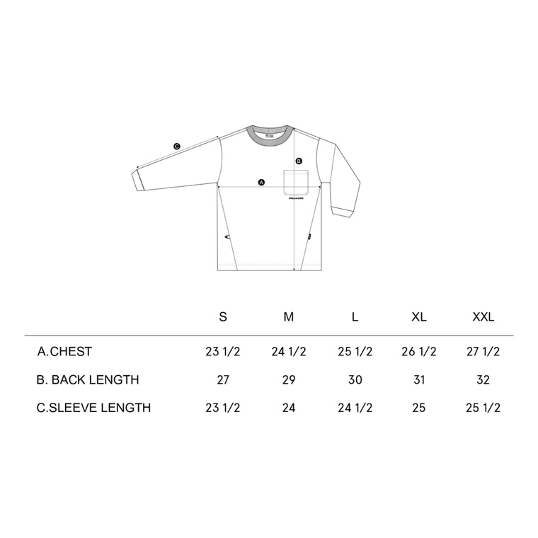 NINE POINT NINE "THE ERA OF NINE" LS TEE-GREY