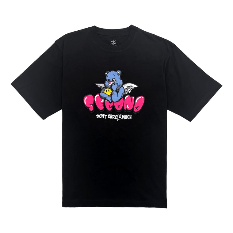 2ND CLOSET "THINKIN' BEAR" APPLIQUE S/S T-SHIRT-BLACK
