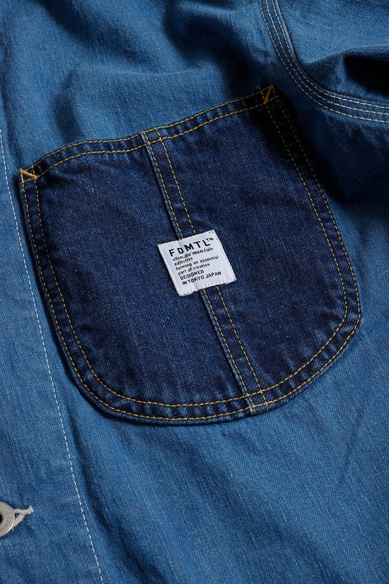 FUNDAMENTAL THIRD JACKET COVERALL 3YR WASH-INDIGO