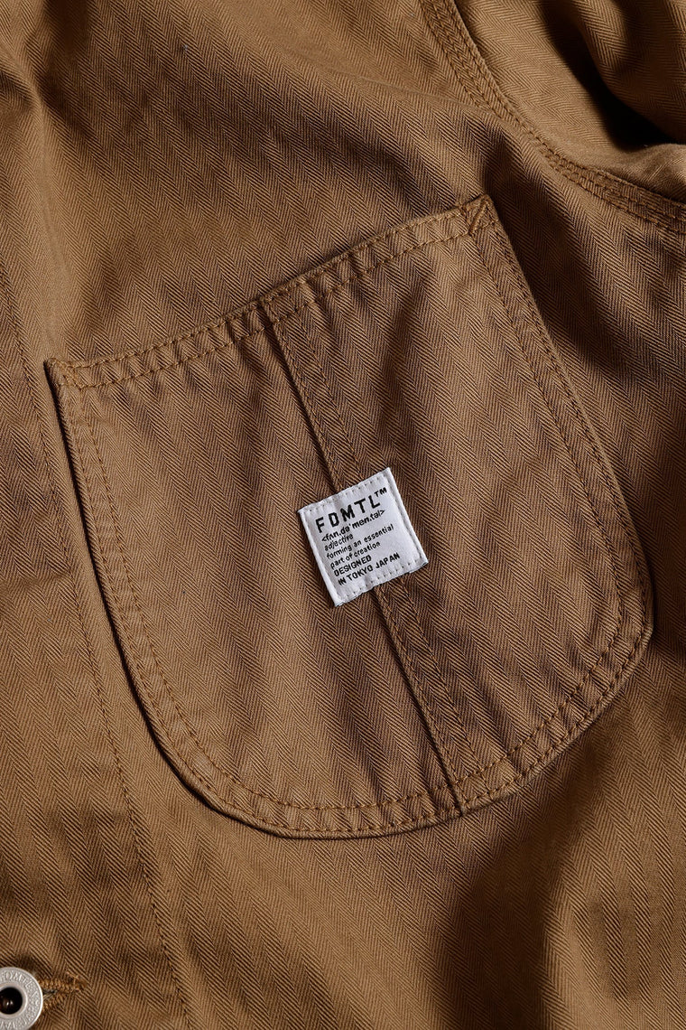 FUNDAMENTAL THIRD JACKET COVERALL RINSE-BROWN