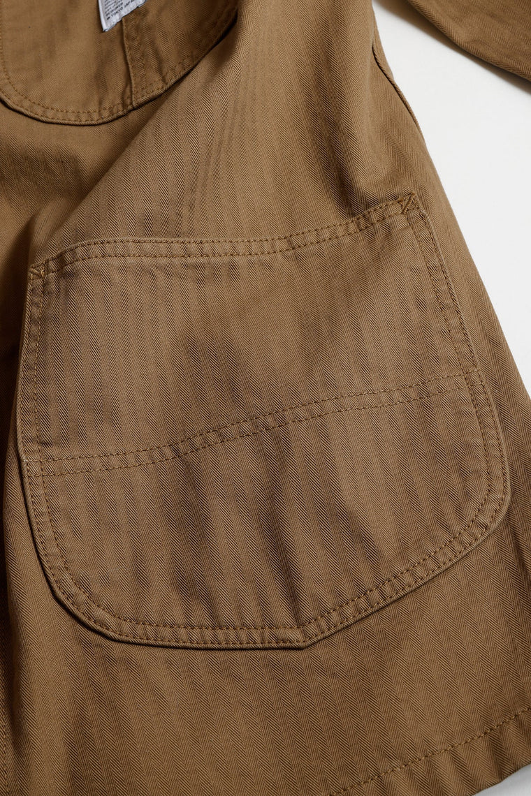 FUNDAMENTAL THIRD JACKET COVERALL RINSE-BROWN