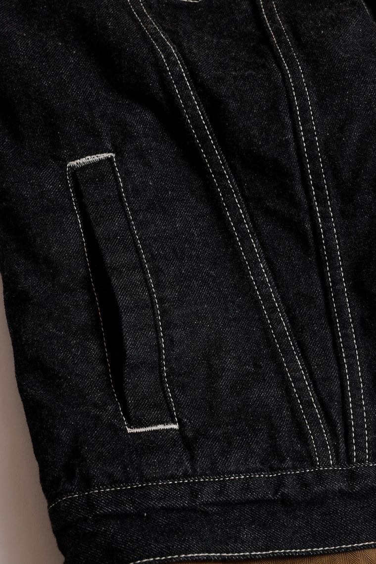 FUNDAMENTAL THIRD JACKET COVERALL RINSE-BROWN