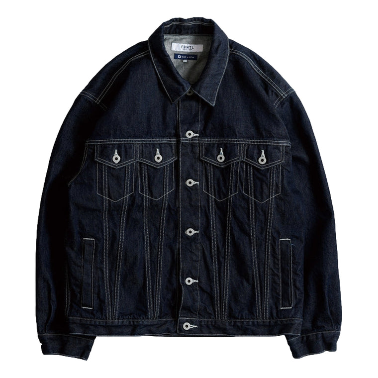 FUNDAMENTAL THIRD THIRD JACKET RINSE-INDIGO