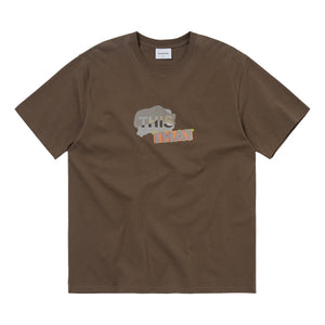 THIS IS NEVER THAT THIS THAT COLLAGE TEE-BROWN