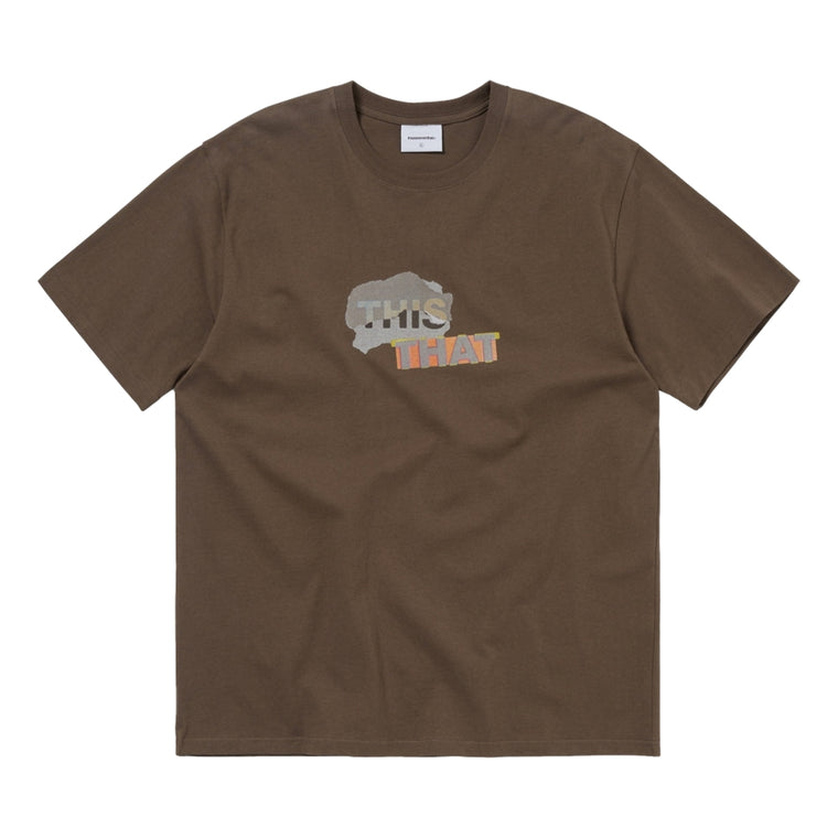 THIS IS NEVER THAT THIS THAT COLLAGE TEE-BROWN