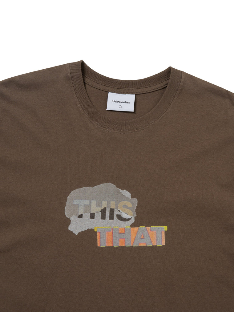 THIS IS NEVER THAT THIS THAT COLLAGE TEE-BROWN
