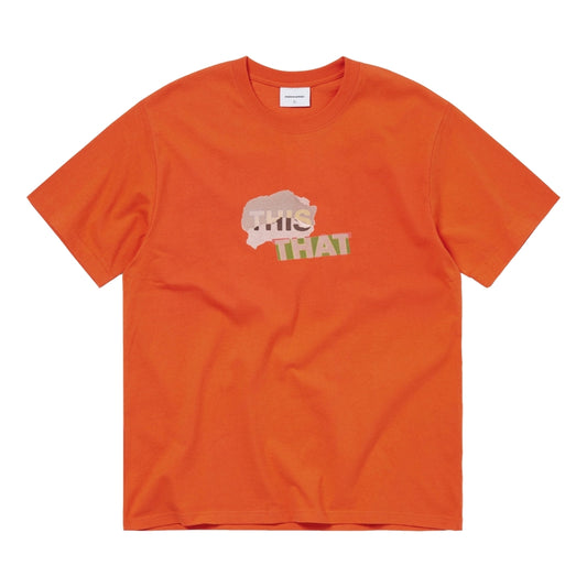 THIS IS NEVER THAT THIS THAT COLLAGE TEE-VERMILLION
