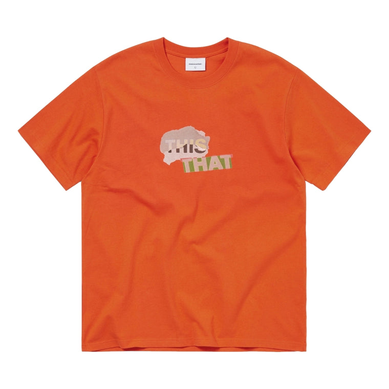THIS IS NEVER THAT THIS THAT COLLAGE TEE-VERMILLION