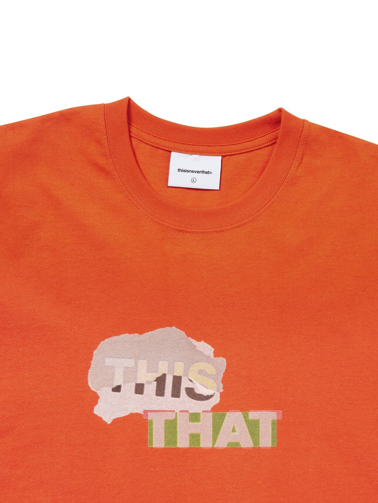 THIS IS NEVER THAT THIS THAT COLLAGE TEE-VERMILLION