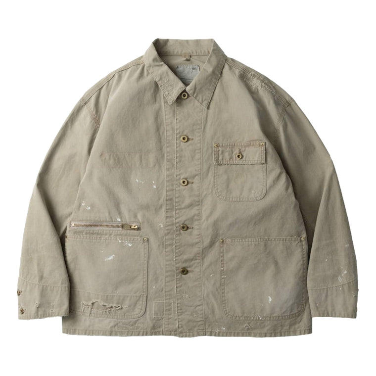 MADNESS THRASHED WORK JACKET. REGULAR (MADE IN JAPAN)-BEIGE