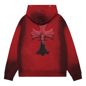 ORI FREDERIQO TIE DYE SWEATSHIRT-RED