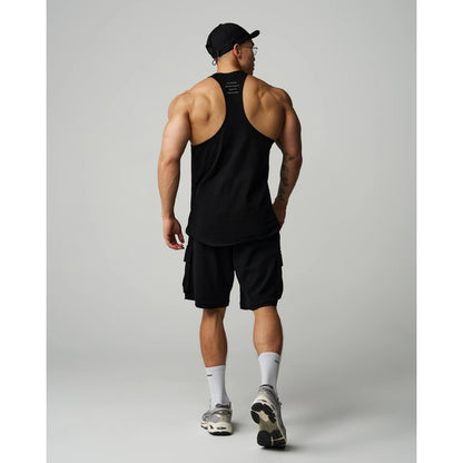 TEAMJOINED TJTC™ 7TH GOTHIC MUSCLE STRINGER-BLACK