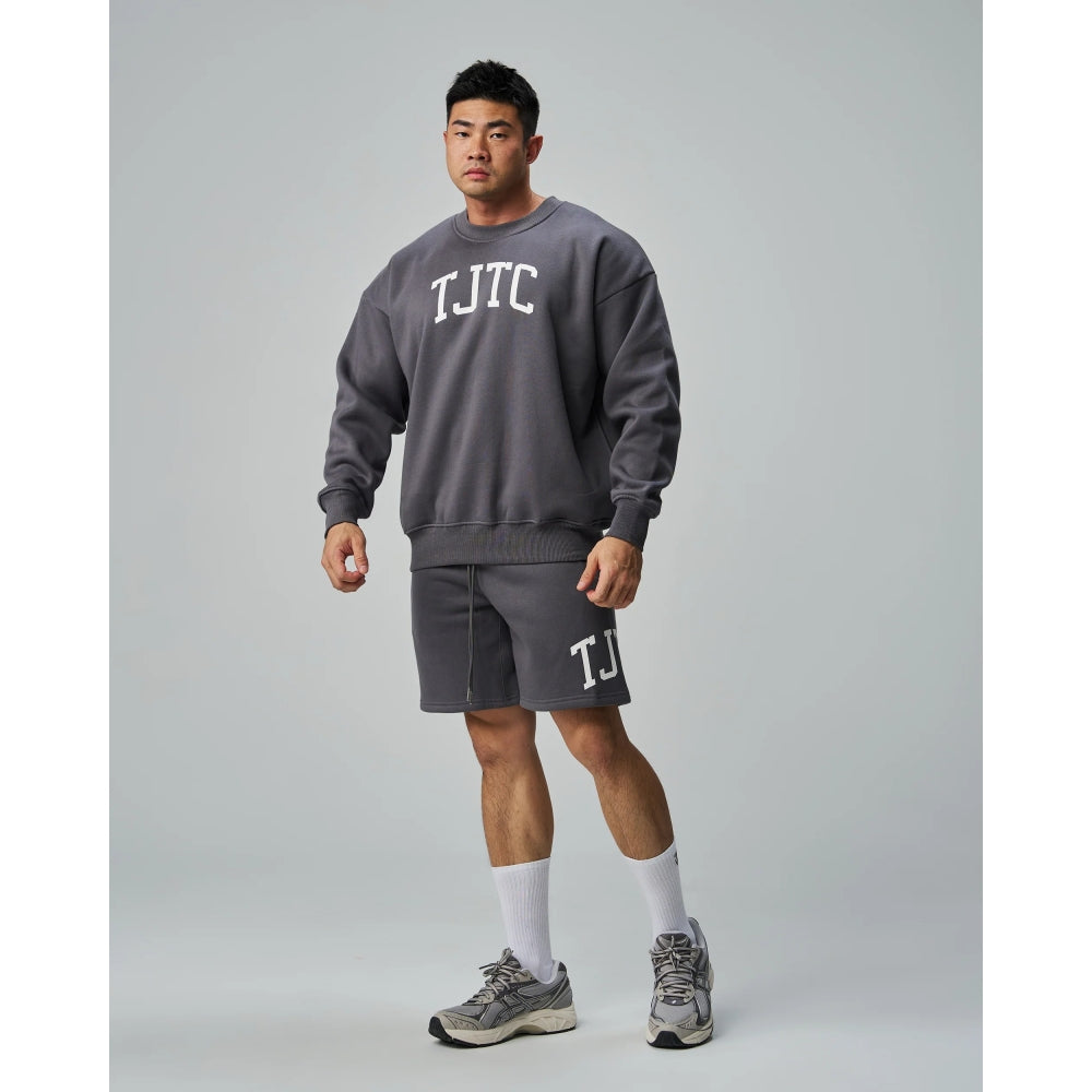 TEAMJOINED TJTC™ FLEECE OVERSIZED SWEATSHIRT-DARK GREY