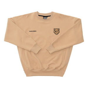 TEAMJOINED TJTC™ HEAVY STRETCH EMBROIDERED PATCH PULLOVER-KHAKI