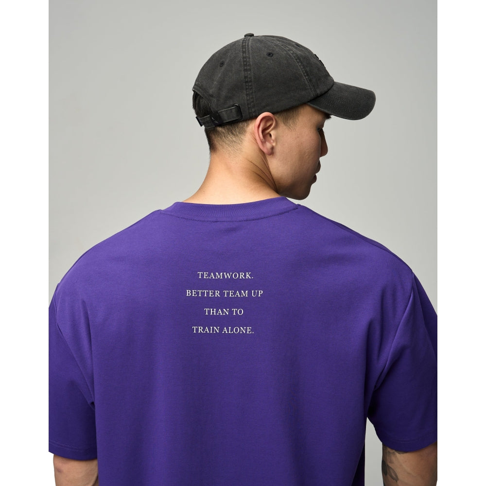 TEAMJOINED TJTC™ TJ GOTHIC LOGO HEAVY OVERSIZED-INDIGO