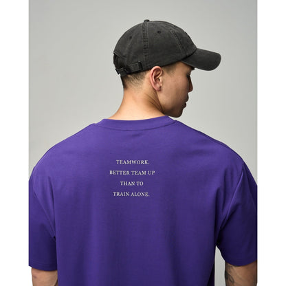 TEAMJOINED TJTC™ TJ GOTHIC LOGO HEAVY OVERSIZED-INDIGO