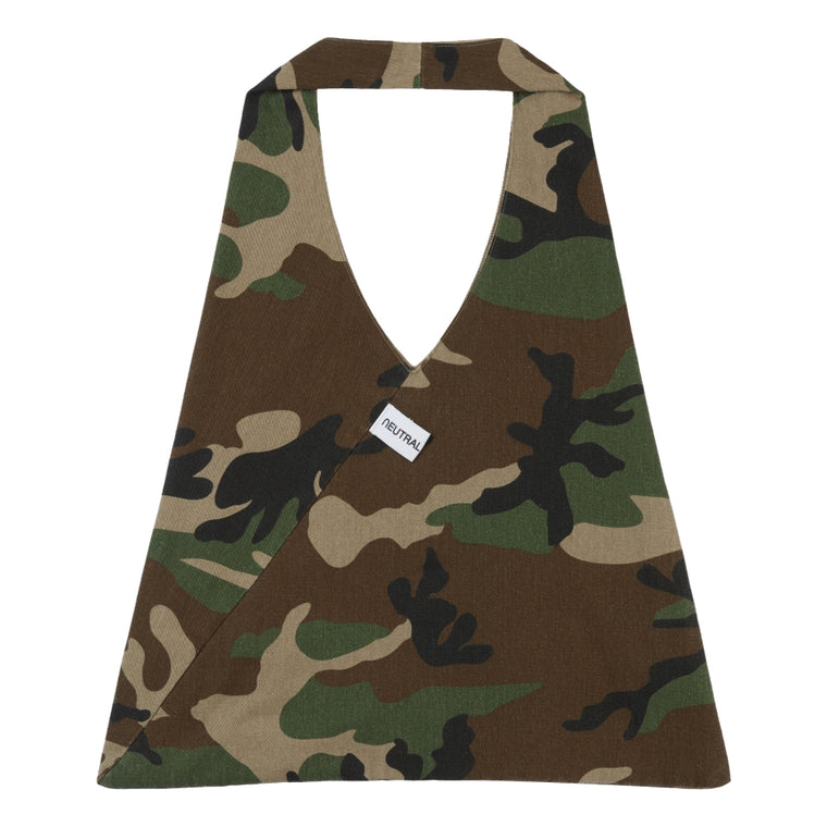 NEUTRAL SOCIETY TRIANGLE TOTE BAG-CAMO