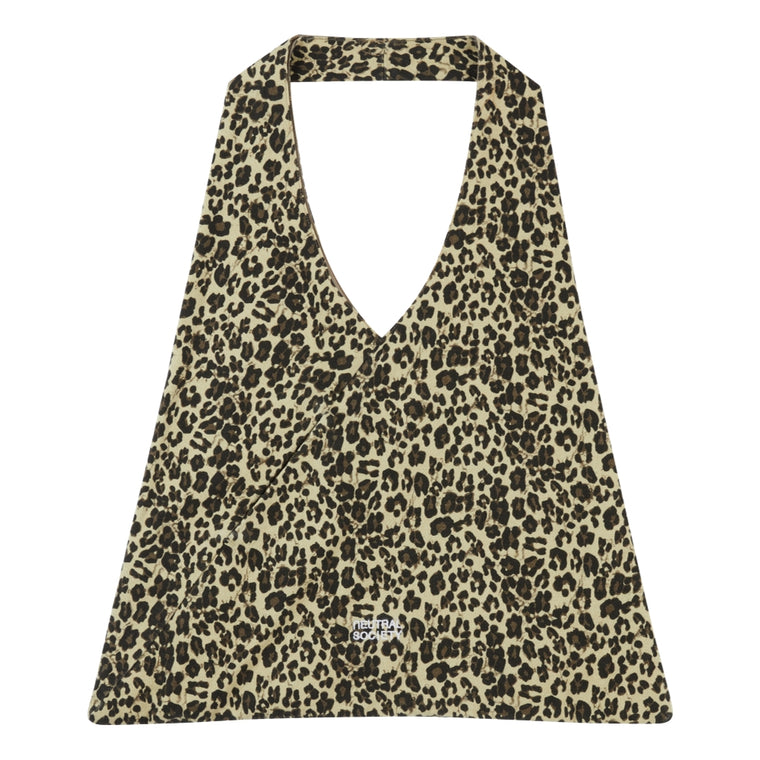 NEUTRAL SOCIETY TRIANGLE TOTE BAG-LEOPARD