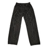 THUG CLUB TRIBAL DENIM PANTS-BLACK