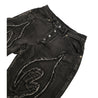 THUG CLUB TRIBAL DENIM PANTS-BLACK