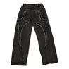 THUG CLUB TRIBAL DENIM PANTS-BLACK