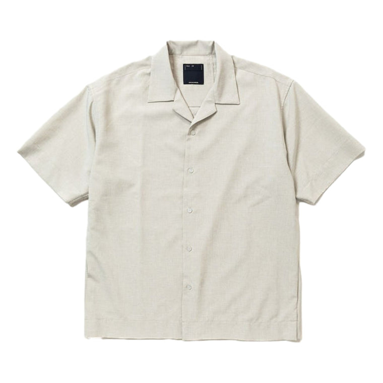 MEANSWHILE TROPICAL SIDE SLIT OPEN COLLAR SH-BONE