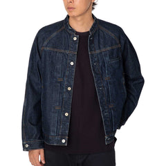 NONNATIVE TRUCKER BLOUSON COTTON 13.5OZ DENIM RW-INDIGO - Popcorn