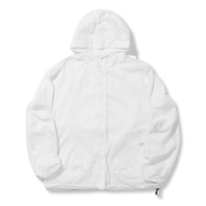 NINE POINT NINE TRUCK WILD 3D POCKET TRANSPARENT JACKET-WHITE