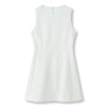 ESPRIT TEXTURED SLEEVELESS FIT-AND-FLARE MINI DRESS-OFF WHITE