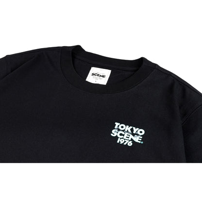 SCENE BY ICE FIRE TOKYO HANJI 1976 TEE // BLACK-BLACK