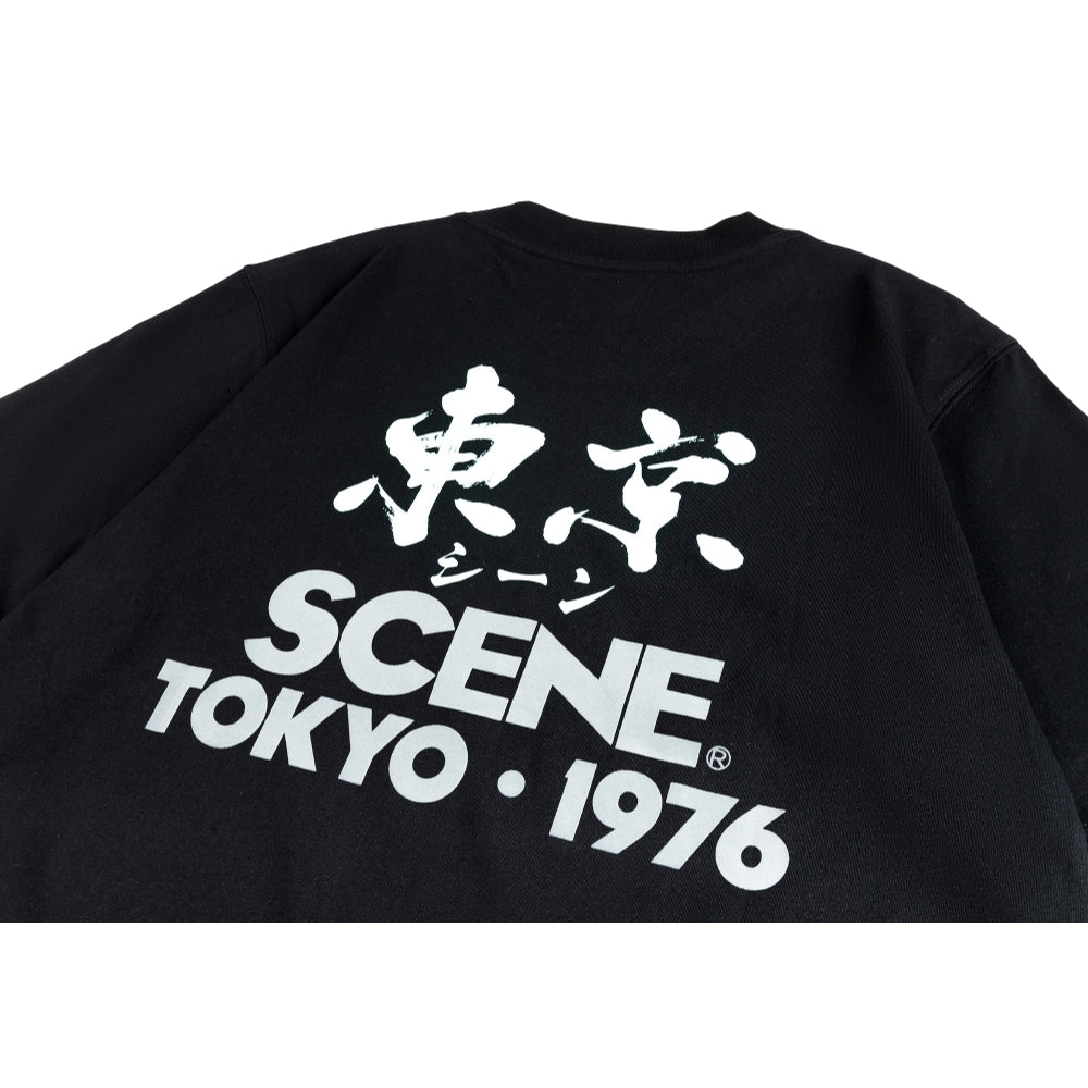 SCENE BY ICE FIRE TOKYO HANJI 1976 TEE // BLACK-BLACK