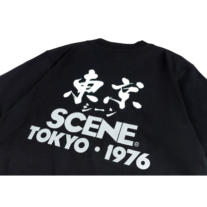 SCENE BY ICE FIRE TOKYO HANJI 1976 TEE // BLACK-BLACK