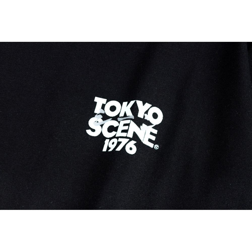 SCENE BY ICE FIRE TOKYO HANJI 1976 TEE // BLACK-BLACK