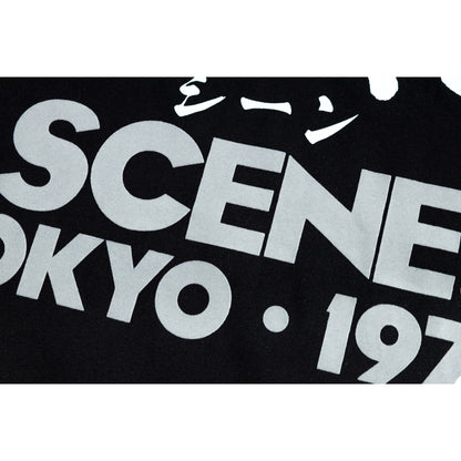 SCENE BY ICE FIRE TOKYO HANJI 1976 TEE // BLACK-BLACK