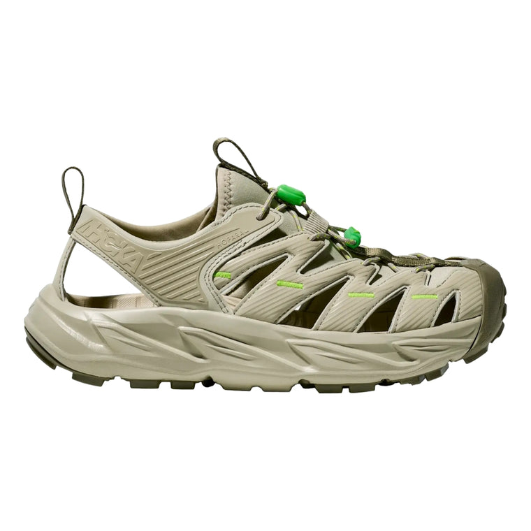 HOKA U HOPARA-OYSTER MUSHROOM / NEON LIME