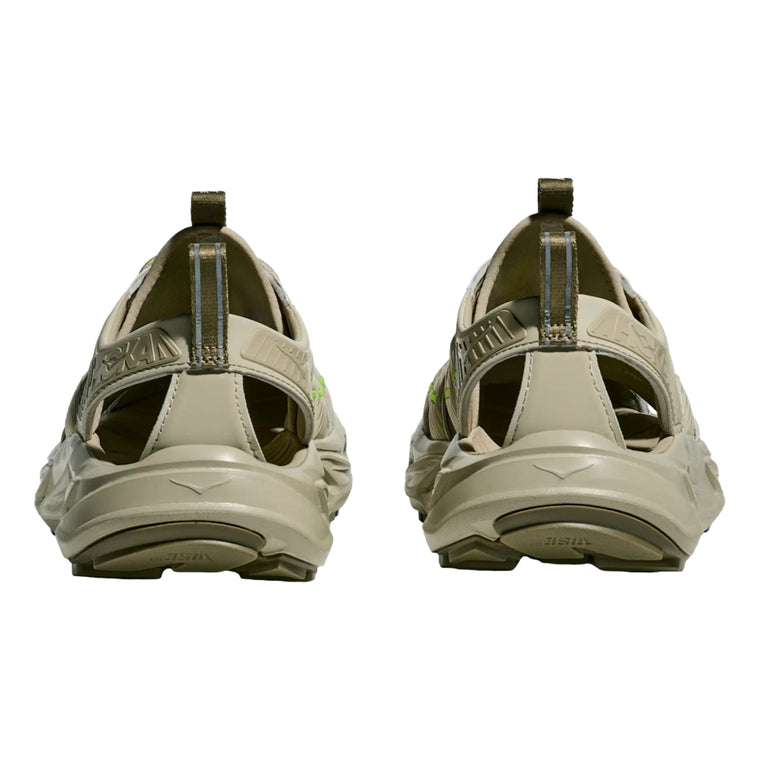HOKA U HOPARA-OYSTER MUSHROOM / NEON LIME