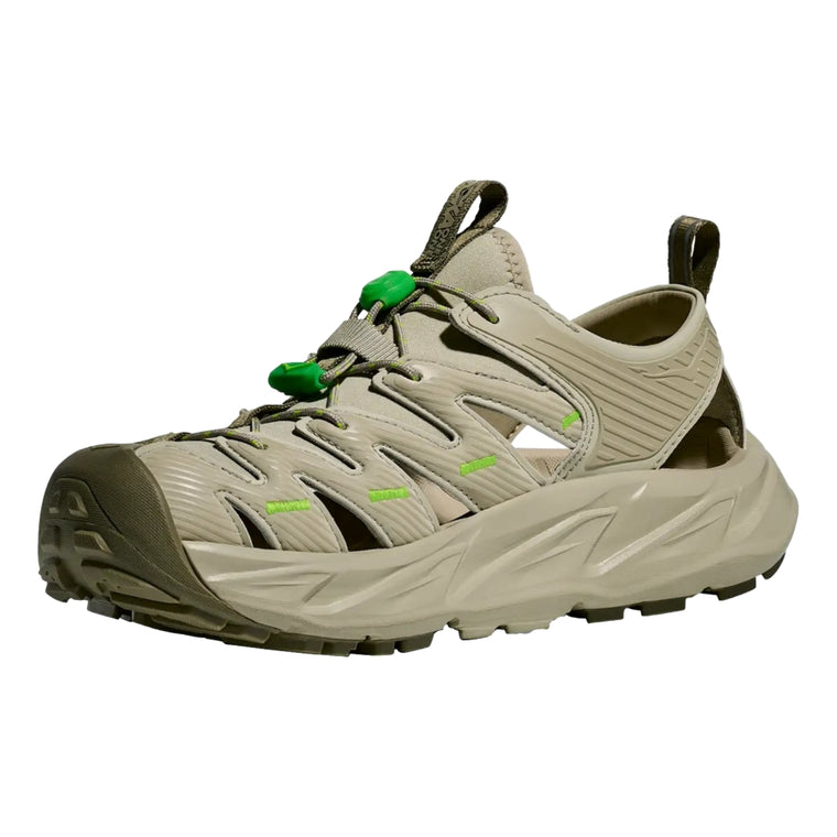 HOKA ONE ONE U HOPARA-OYSTER MUSHROOM / NEON LIME