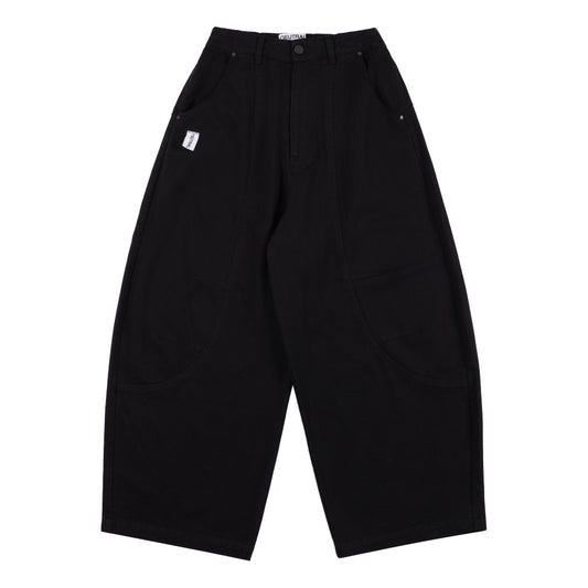 NEUTRAL SOCIETY UNISEX BARREL PANTS-BLACK